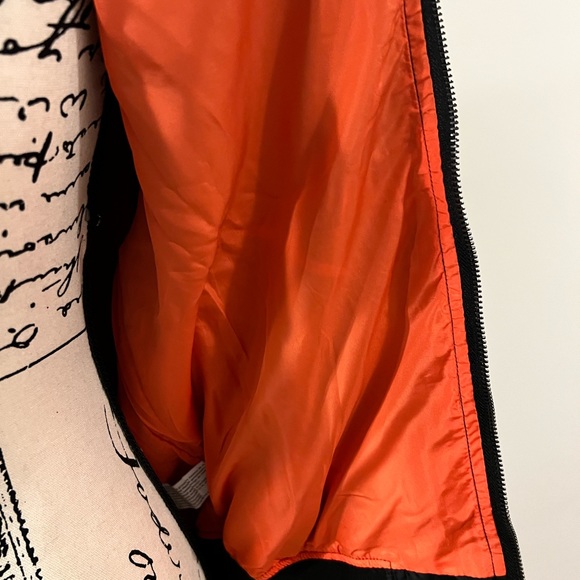 BLACK NYLON BOMBER JACKET - Picture 7 of 9